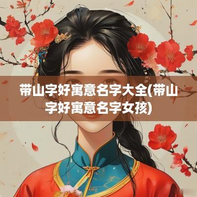 带山字好寓意名字大全(带山字好寓意名字女孩)