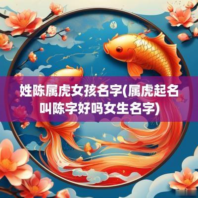 姓陈属虎女孩名字(属虎起名叫陈字好吗女生名字)