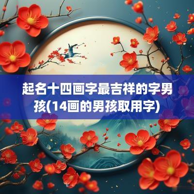 起名十四画字最吉祥的字男孩(14画的男孩取用字)