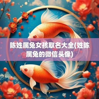 陈姓属兔女孩取名大全(姓陈属兔的微信头像)