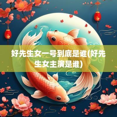 好先生女一号到底是谁(好先生女主演是谁)