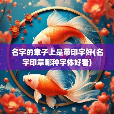 名字的章子上是带印字好(名字印章哪种字体好看)