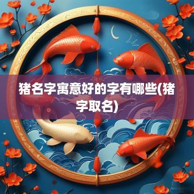 猪名字寓意好的字有哪些(猪字取名)