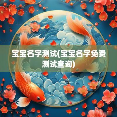 宝宝名字测试(宝宝名字免费测试查询)
