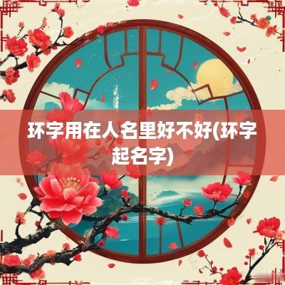 环字用在人名里好不好(环字起名字)