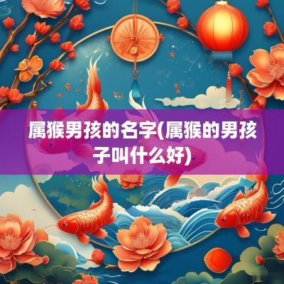 属猴男孩的名字(属猴的男孩子叫什么好)
