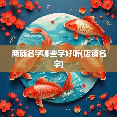 商铺名字哪些字好听(店铺名字)