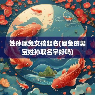 姓孙属兔女孩起名(属兔的男宝姓孙取名字好吗)