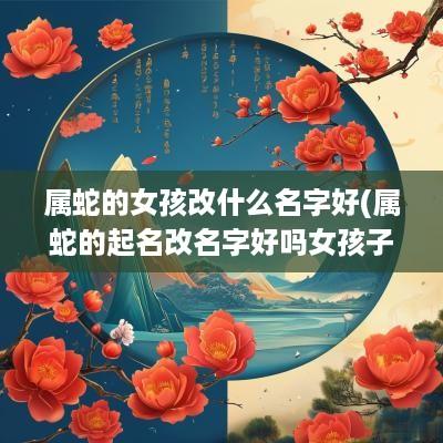 属蛇的女孩改什么名字好(属蛇的起名改名字好吗女孩子)