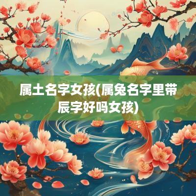 属土名字女孩(属兔名字里带辰字好吗女孩)