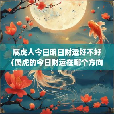 属虎人今日明日财运好不好(属虎的今日财运在哪个方向)