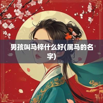 男孩叫马梓什么好(属马的名字)