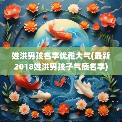 姓洪男孩名字优雅大气(最新2018姓洪男孩子气质名字)