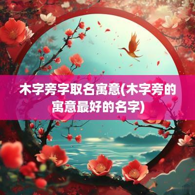 木字旁字取名寓意(木字旁的寓意最好的名字)