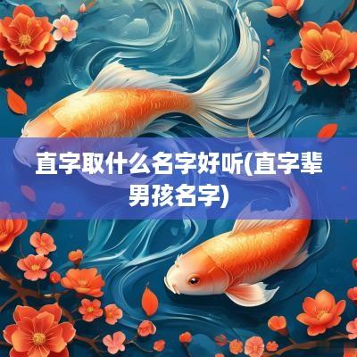 直字取什么名字好听(直字辈男孩名字)