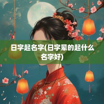 日字起名字(日字辈的起什么名字好)
