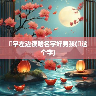 祎字左边读啥名字好男孩(祎这个字)