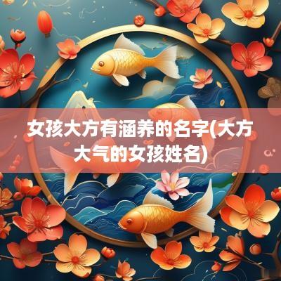 女孩大方有涵养的名字(大方大气的女孩姓名)