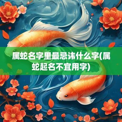 属蛇名字里最忌讳什么字(属蛇起名不宜用字)