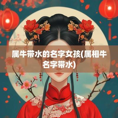 属牛带水的名字女孩(属相牛名字带水)