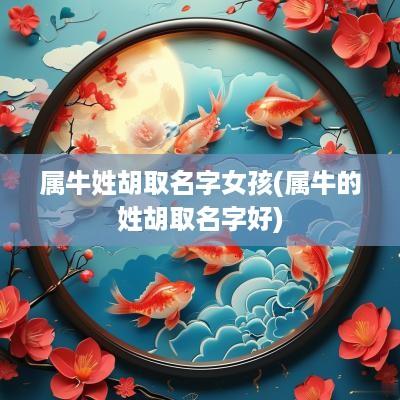 属牛姓胡取名字女孩(属牛的姓胡取名字好)