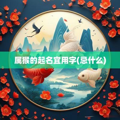 属猴的起名宜用字(忌什么)