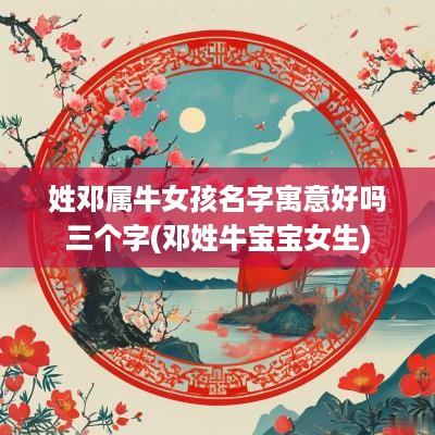 姓邓属牛女孩名字寓意好吗三个字(邓姓牛宝宝女生)
