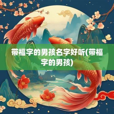 带福字的男孩名字好听(带福字的男孩)