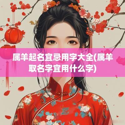 属羊起名宜忌用字大全(属羊取名字宜用什么字)