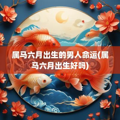 属马六月出生的男人命运(属马六月出生好吗)