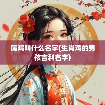 属鸡叫什么名字(生肖鸡的男孩吉利名字)