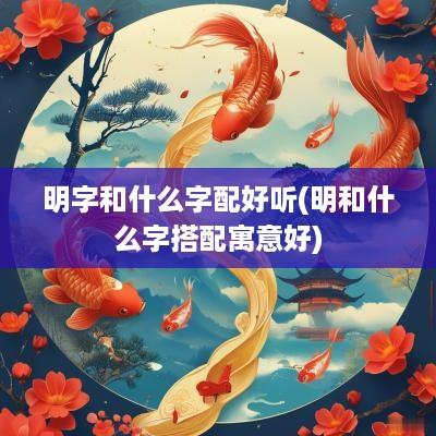 明字和什么字配好听(明和什么字搭配寓意好)