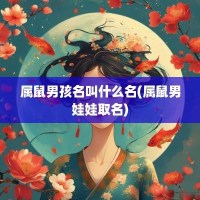 属鼠男孩名叫什么名(属鼠男娃娃取名)