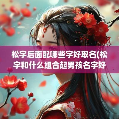 松字后面配哪些字好取名(松字和什么组合起男孩名字好听)