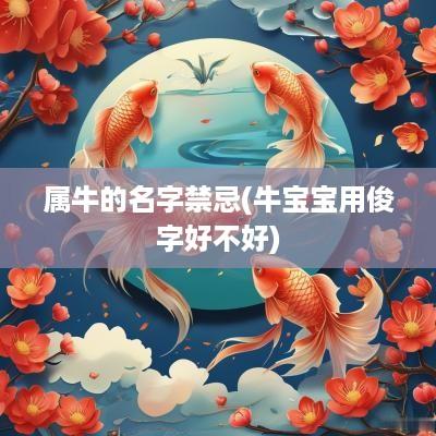 属牛的名字禁忌(牛宝宝用俊字好不好)