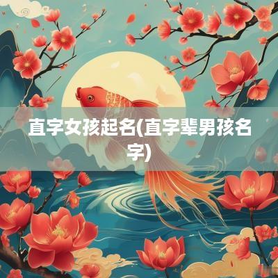 直字女孩起名(直字辈男孩名字)