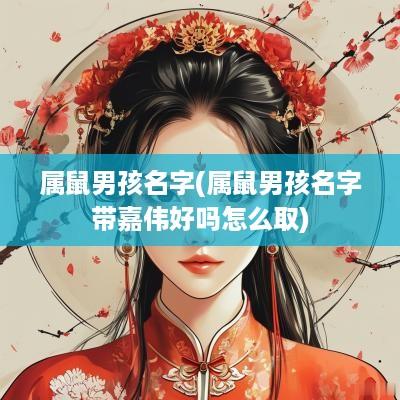 属鼠男孩名字(属鼠男孩名字带嘉伟好吗怎么取)