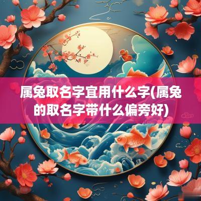 属兔取名字宜用什么字(属兔的取名字带什么偏旁好)