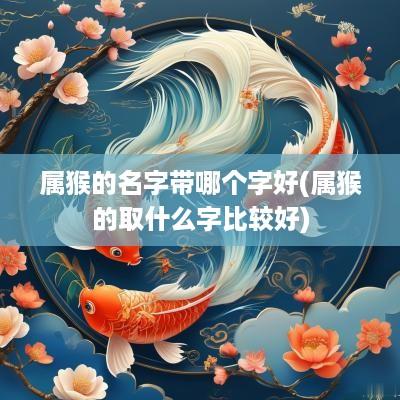 属猴的名字带哪个字好(属猴的取什么字比较好)