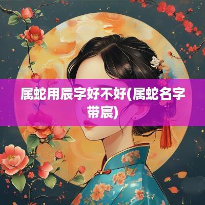 属蛇用辰字好不好(属蛇名字带宸)