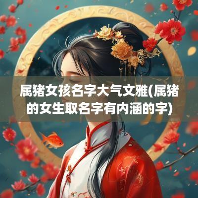 属猪女孩名字大气文雅(属猪的女生取名字有内涵的字)
