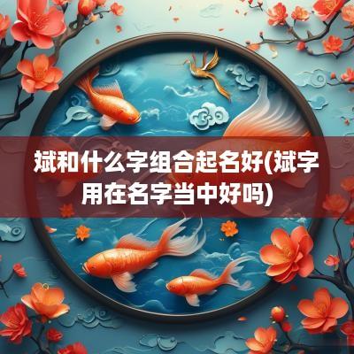 斌和什么字组合起名好(斌字用在名字当中好吗)
