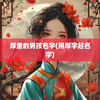 厚重的男孩名字(用厚字起名字)