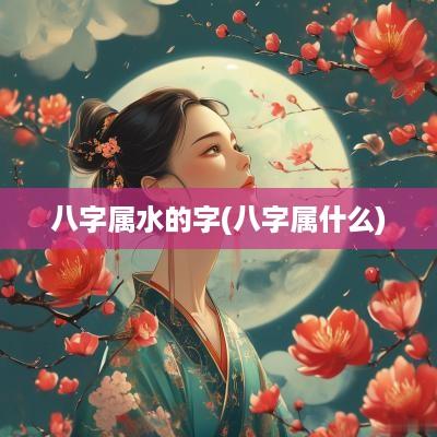 八字属水的字(八字属什么)