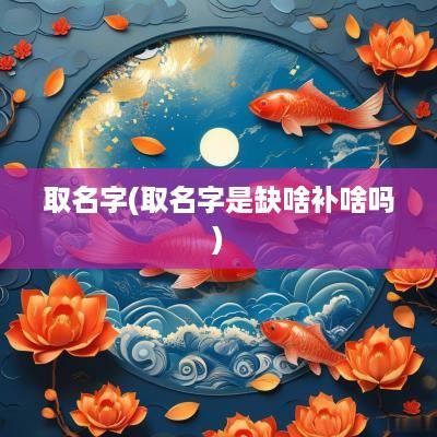取名字(取名字是缺啥补啥吗)