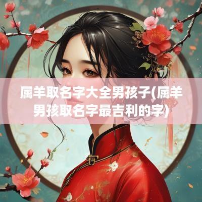 属羊取名字大全男孩子(属羊男孩取名字最吉利的字)