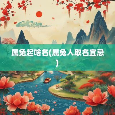 属兔起啥名(属兔人取名宜忌)