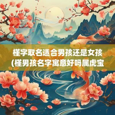 槿字取名适合男孩还是女孩(槿男孩名字寓意好吗属虎宝宝)