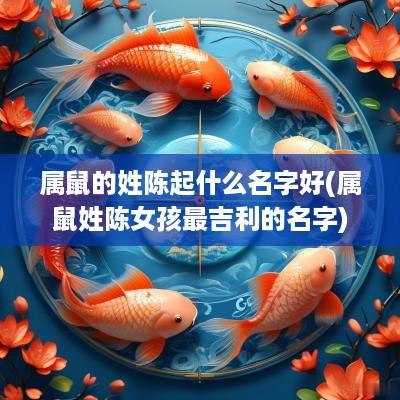 属鼠的姓陈起什么名字好(属鼠姓陈女孩最吉利的名字)