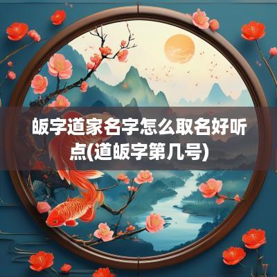 皈字道家名字怎么取名好听点(道皈字第几号)